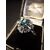 Anello  in  Platino  con  Smeraldo  e  Diamanti