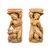 Coppia di sculture reggi-vaso in marmo giallo - Poseidone e Anfitrite. Italia, XIX-XX secolo.