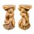 Coppia di sculture reggi-vaso in marmo giallo - Poseidone e Anfitrite. Italia, XIX-XX secolo.