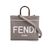 FENDI Borsa Shopper in Pelle Col. Grigio Sunshine M