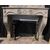chp328 - Burgundy stone fireplace, measuring cm l 160 xh 129 x d. max 72     