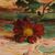 QUADRI ANTICHI, ART DECO, NATURA MORTA, FIORI DI MARGHERITE ROSSE, OLIO SU TELA, XX SECOLO. (QF690)