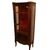 Vetrina ad 1 porta stile Transizione in legno di mogano con applicazioni in bronzo