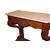 Consolle francese stile Luigi Filippo in legno di noce con piano in marmo cassetto e motivi di intaglio