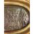 Oval copper plaque depicting the Napoleonic battle of Austerlitz with a contemporary 19th-century frame.