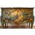 Cassettone antico Napoleone III Francese in legno laccato e dipinto con piano in marmo rosso Francia. Periodo XIX secolo.