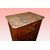 Piccolo settimino a 5 cassetti Francese stile Transizione del 1800 intarsiato con marmo e bronzi