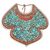 Antique Rare Tibetan Breastplate in turquoise and coral - O/5153