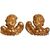 Pair of large 18th-century gilded wood angels - O/7283
