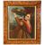 Pair of antique French paintings with a portrait of Lavinia - O/7418