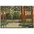 Rare small Persian KASHAN carpet with a "landscape" subject - without reserve.