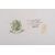 White/green English plate for wall or centerpiece - O/3293