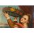 Pair of antique French paintings with a portrait of Lavinia - O/7418