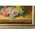 "Rose sul tavolo" olio su tela francese Ottocento - O/6796