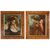 Pair of antique French paintings with a portrait of Lavinia - O/7418