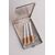 Antique Italian silver cigar case with gold initials - A/EP