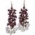 Earrings with garnets and aquamarine - G/359