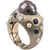 Ring with black pearl, sapphires and pearls - SN/E
