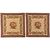 Pair of small square embroidered Needle Point rugs - no. 361-362
