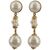 Earrings with pearls mounted in gold - G/152