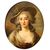 Oval painting with female portrait - O/5300 -
