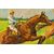 French painting with "horse race" - O/5059