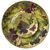 Large wall plate decorated with decoupage and gold leaf - O/5446