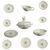 Antique LAVENO dinner service - O/1558