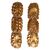Coppia antichi fregi dorati "foglie" - O/4792 -