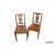 Set of 4 Victorian mahogany wood chairs with inlay threading