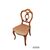 Set of 4 French Louis Philippe style chairs from the 1800s in walnut wood
