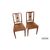 Set of 4 Victorian mahogany wood chairs with inlay threading