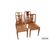 Set of 4 Victorian mahogany wood chairs with inlay threading