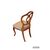 Set of 4 French Louis Philippe style chairs from the 1800s in walnut wood