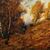 European painter (late 19th century) - Landscape with woods and path.
