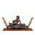 Finely carved wooden writing desk - Workshop of Valentino Panciera Besarel. Venice, 19th century.