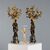 Coppia di Candelabri in Bronzo e Marmo Verde Alpi Francia Fine '800 Primi '900