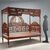 Letto a Baldacchino in Legno Esotico India Inizio XX Secolo