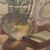 ANTIQUE FLOWER PAINTINGS, STILL LIFE WITH VASE OF WHITE CARNATIONS, OIL ON CANVAS, EARLY 20TH CENTURY. (QF691)