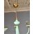 Lampadario Déco in opalina e ottone