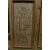 PTL587 - Lacquered wooden door, painted panels, 18th century, dimensions cm W 122 x H 235 x D 3.5