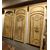PTL145 - No. 3 lacquered and painted doors, with frame and overdoor, 18th century, from Piedmont, opening size cm W 90 x H 230