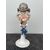 Polychrome porcelain sculpture depicting the head of a man with hat and pipe.Giuseppe Cappe &#39;.     