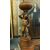 dars435 - putto vase holder in terracotta representing Bacchus, cm 50 xh 176     