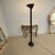 Mod Otello floor lamp by Bruno Gecchelin for Oluce, 80s, black color. Design floor lamp. H 190