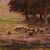 ANTIQUE PAINTINGS WITH LANDSCAPES WITH FLOCK, ÉDOUARD PAIL, OIL ON CANVAS, LATE 19TH CENTURY. (QP693)