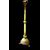 Lampada da terra in vetro zigrinato con dettagli in bronzo.Francia