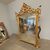 Antique monumental console + mirror Louis Philippe 1840 Gold leaf Roman area. Dimensions h 297