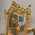 Antique monumental console + mirror Louis Philippe 1840 Gold leaf Roman area. Dimensions h 297