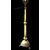 Lampada da terra in vetro zigrinato con dettagli in bronzo.Francia
